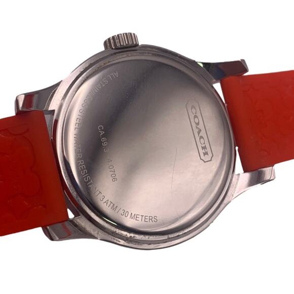 COACH Silver-tone Rubber Band Ladies Wristlet Watch main image 5